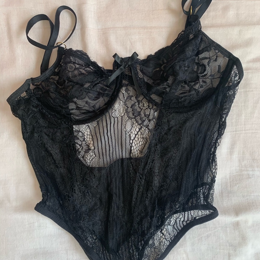 black lace bodysuit